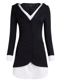 Karl lagerfeld karl studio gelaagde mini-jurk - wit