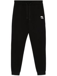 Karl lagerfeld karl trainingsbroek met ikon-patch - zwart