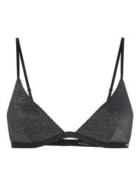Karl lagerfeld lurex triangel bralette - zwart