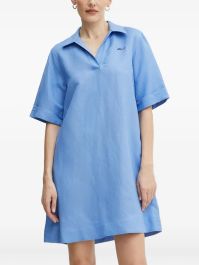 Karl lagerfeld mini-jurk met geborduurd logo - blauw