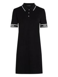 Karl lagerfeld mini-jurk met logoprint - zwart