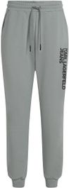 Karl lagerfeld text logo slim fit trainingsbroek grijs s man