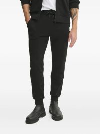Karl lagerfeld trainingsbroek met logo-reliëf - zwart