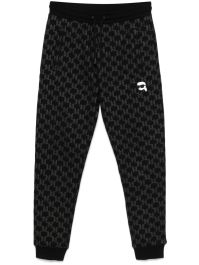 Karl lagerfeld trainingsbroek met logoprint - zwart