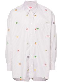 Beige Kenzo overhemd met fruitstickers - beige