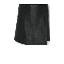 Kids only girl imitatieleren skort zwart rok meisjes imitatieleer effen - maat 164