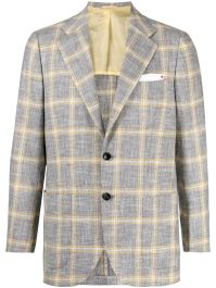 Kiton sportjas met print - geel