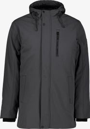 Kjelvik padded heren softshell jas grijs - maat 3xl - met capuchon - ritssluiting