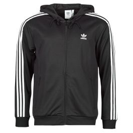 Zwarte Klassieke zip track jas adidas , zwart , heren