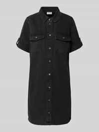 Knielange jeansjurk met platte kraag, model 'new signe'