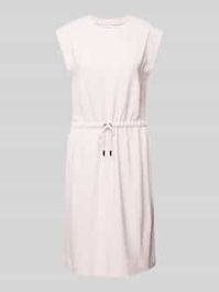 Knielange jerseyjurk in effen design