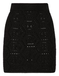 Knit mini skirt monogram