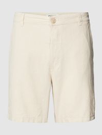 Korte linnen broek met achterzakken, model 'daurelius'