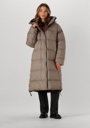 Krakatau gewatteerde jas dames qw503, maat: xl, kleur: taupe