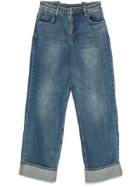 Blauwe Ksubi low rider cuffed aged jeans - blauw