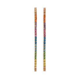 Kurt geiger oorbellen rainbow linears met strass multi