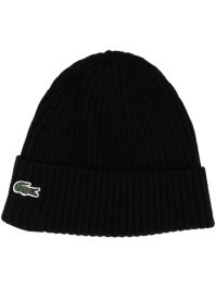 Lacoste muts met patch - zwart