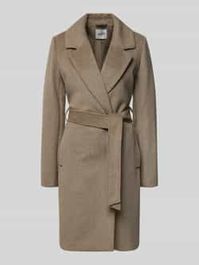 Navahoo Damesmantel van wol, lange trenchcoat, in wol-look, met Navahoo Damesmantel van wol, lange trenchcoat, in wol-look, met