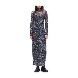Lange jurk karl lagerfeld klj ls mesh lights aop dre