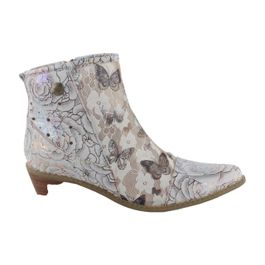 Laura Vita Cocrailo 47 Women's Ankle Boots with Flower Appliqué Design, blue, 7 UK Laura Vita Cocrailo 47 Women's Ankle Boots with Flower Appliqué Design, blue, 7 UK