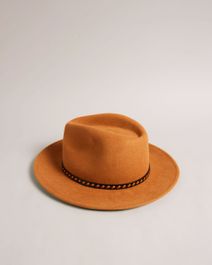 Leather band detail fedora