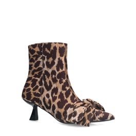Leopard enkellaarsjes met hak