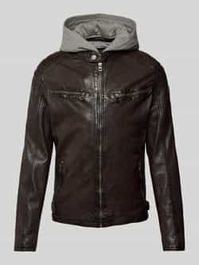 Leren jack met capuchon, model 'gmrayco'