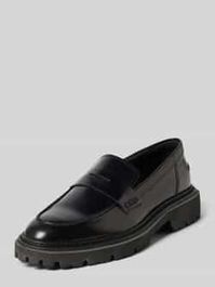 Rode Leren loafers met schachtbrug, model 'ivyhill'