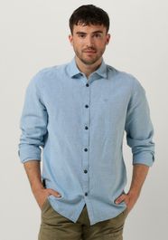 Lichtblauwe pme legend casual overhemd long sleeve shirt ctn/linen 2 tone