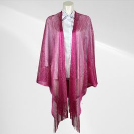 Lichte handgemaakte netstof poncho - in meerdere kleuren verkrijgbaar - heel populair!