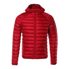 Lichtgewicht gewatteerde jas met capuchon jott , rood , heren - Rood