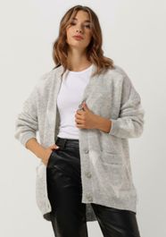 Lichtgrijze alix the label vest ladies knitted bull cardigan