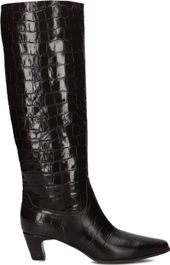 Lina locchi hoge laarzen dames mw508, maat: 41, materiaal: leer, kleur: bruin