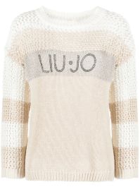 Liu jo intarsia trui - beige