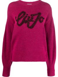 Liu jo trui met glitter-logo - roze