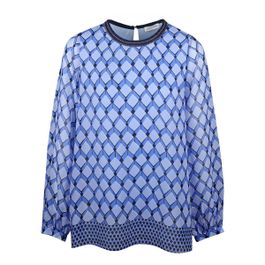 Louis and mia • blauwe blouse met ruiten • 36