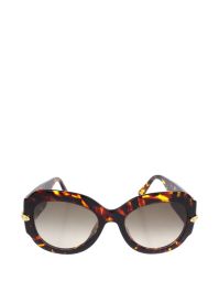 Louis vuitton pre-owned 2019 zonnebril met rond montuur - bruin