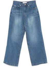 Blauwe Low classic jeans met wijde pijpen - blauw