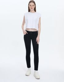 Ltb jeans molly dames slim fit jean - zwart - black to black wash