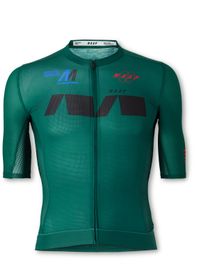 Maap - trace pro air slim-fit stretch recycled-mesh cycling jersey - men - blue - m