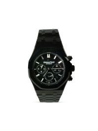 Mad paris pre-owned customised royal oak chronograph horloge - zwart