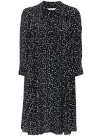 Maison kitsuné mini-jurk met abstracte print - blauw