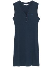 Maison kitsuné mini jurk met baby fox-patch - blauw