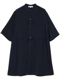 Maison kitsuné mini-jurk met lange mouwen - blauw