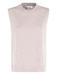 Maison kitsuné sleeveless knitted vest - beige
