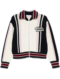 Maison kitsuné vest met geborduurd logo - beige