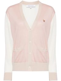 Maison kitsuné vest met geborduurd logo - roze