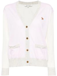 Maison kitsuné vest met logo-applicatie - roze