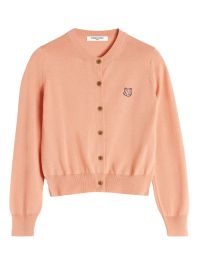 Maison kitsuné vest van merinowol - roze