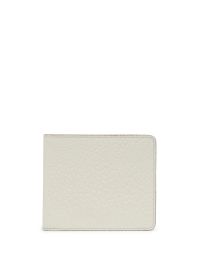 Maison margiela leren pasjeshouder met vier stiksels - wit
